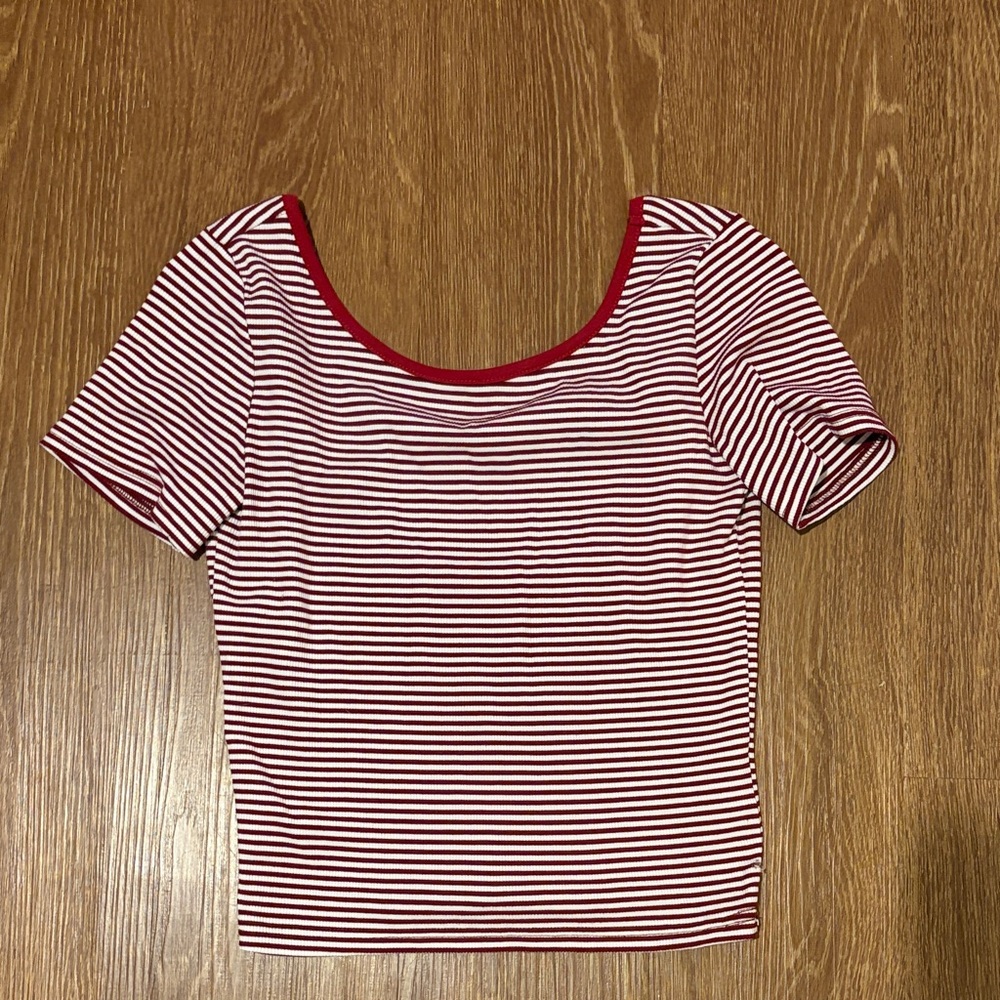 Red Striped Women's Top